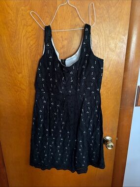 Tahari Black Eyelet Tank Dress - Women's Casual Summer Dress